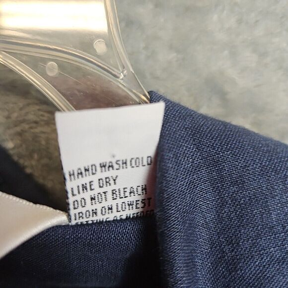 Ravel Women's Med  Blue Linen Cotton Zip Blouse 3/4 Sleeve - Picture 3 of 10